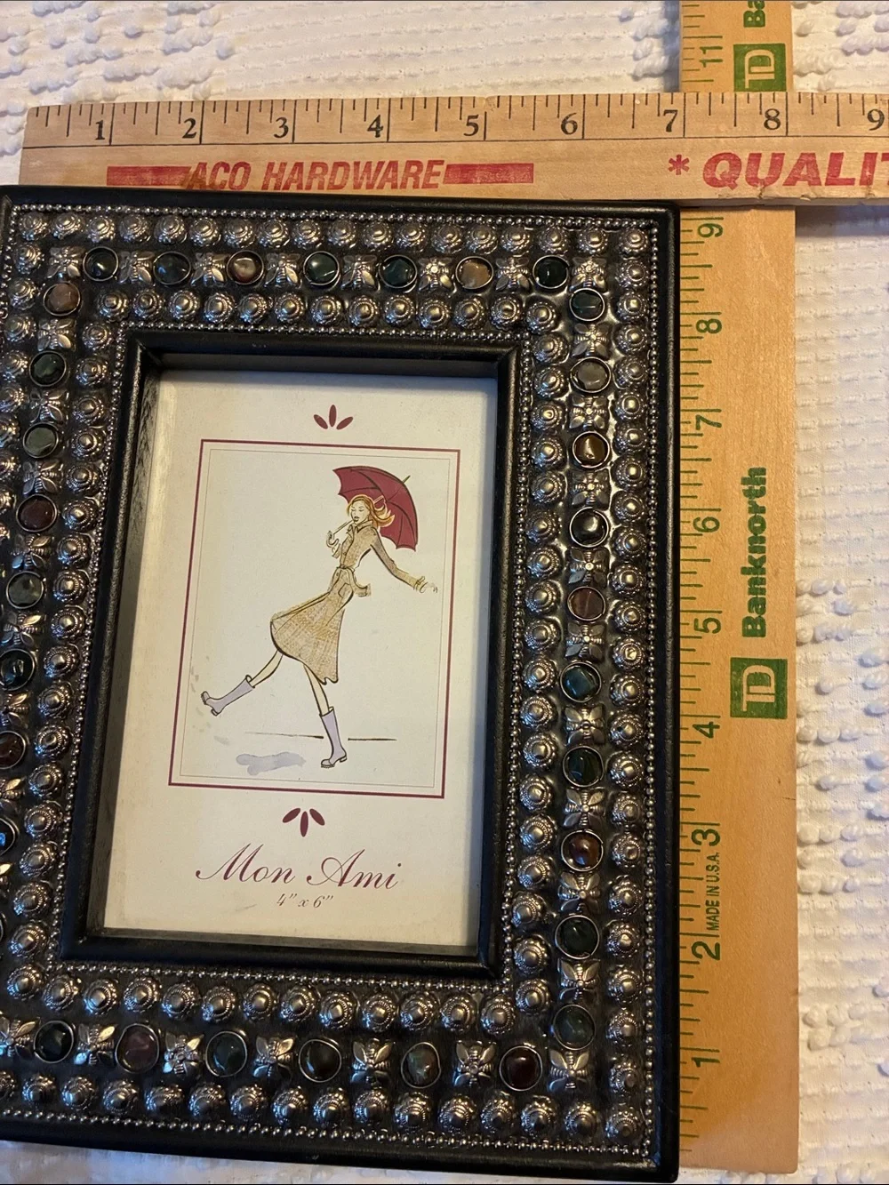 Mom Ami Black frame with Silver and Multicolored Stone Accents
